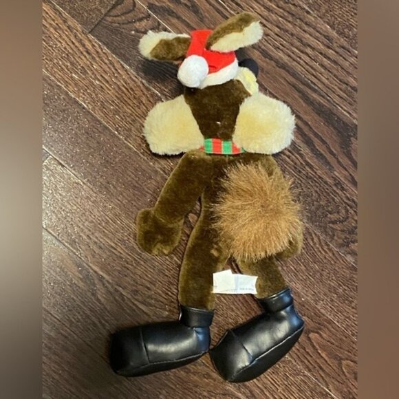 Vintage Looney Tunes Wile E. Coyote Santa Plush 1997 Ace 13 - Picture 4 of 8